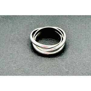 Sterling silver 3 intertwined band rings
